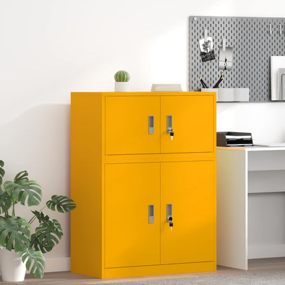 Armadio Giallo senape 80 x 40 x 40 cm Acciaio