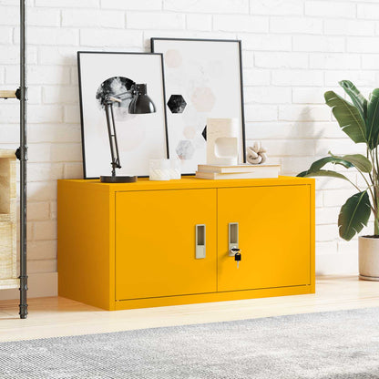 Armadio Giallo senape 80 x 40 x 40 cm Acciaio