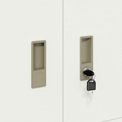 Armadio Bianco 80 x 40 x 40 cm Acciaio | homemem39