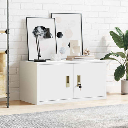 Armadio Bianco 80 x 40 x 40 cm Acciaio | homemem39