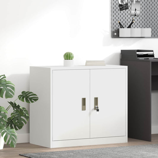 Armadio Bianco 80 x 40 x 70 cm Acciaio | homemem39