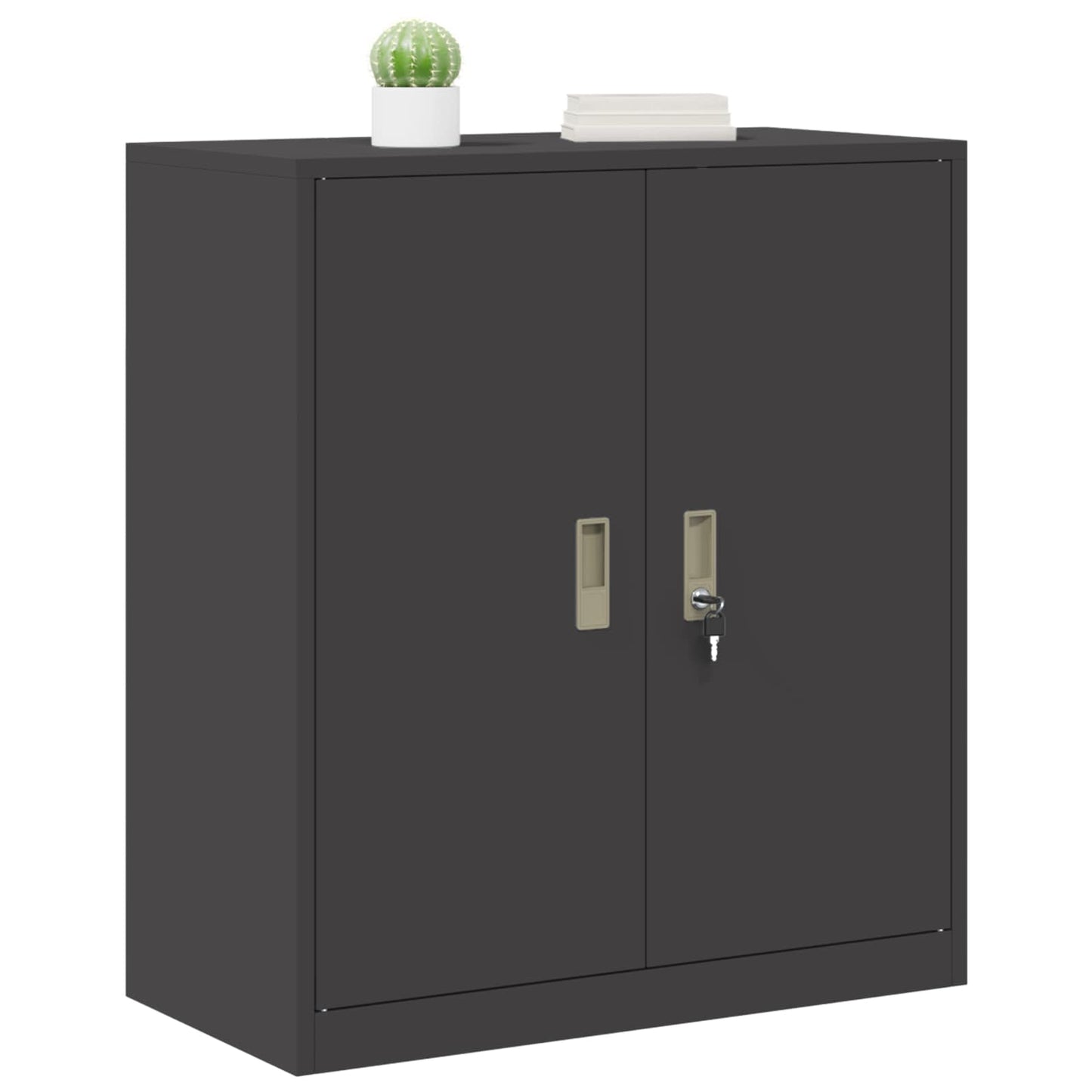Armadio Nero 80 x 40 x 90 cm Acciaio | homemem39