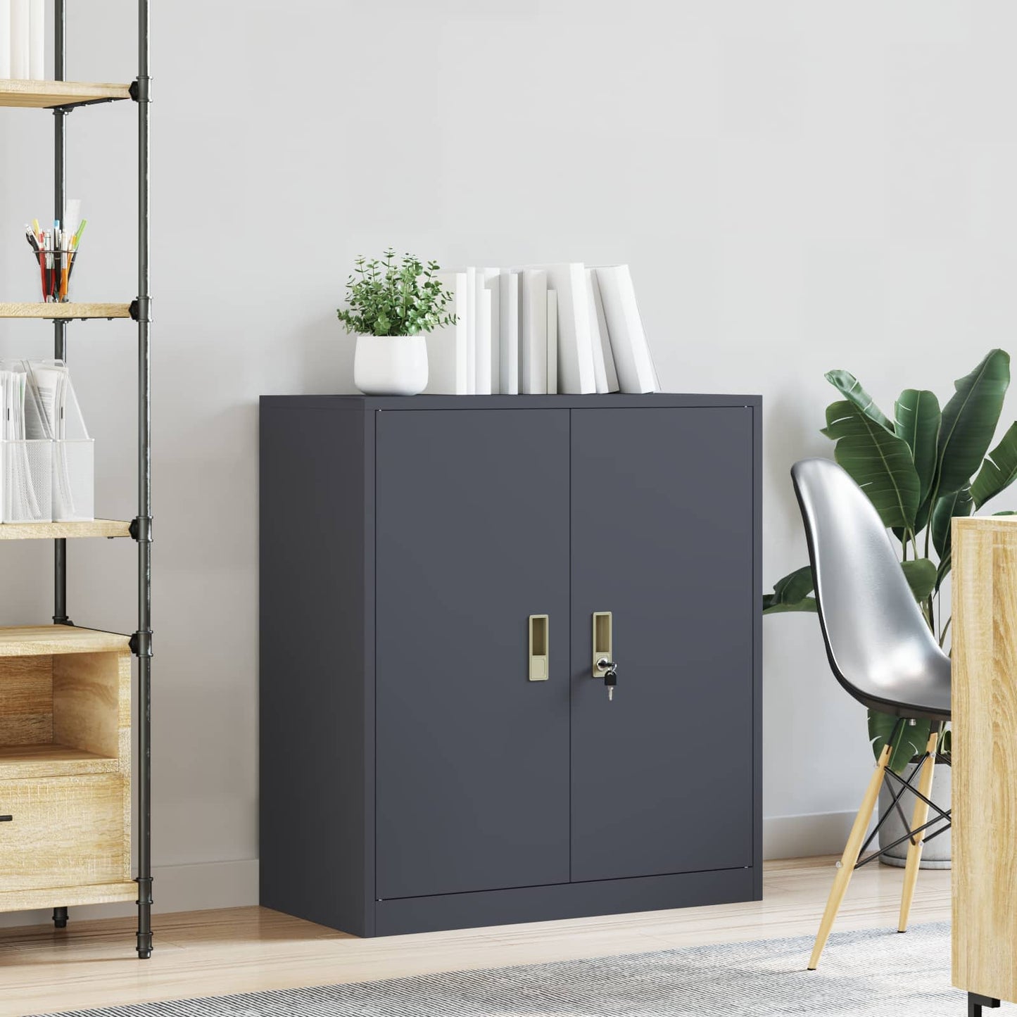 Armadio Antracite 80 x 40 x 90 cm Acciaio | homemem39