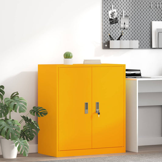 Armadio Giallo senape 80 x 40 x 90 cm Acciaio