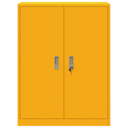 Armadio Giallo senape 80 x 40 x 105 cm Acciaio | homemem39