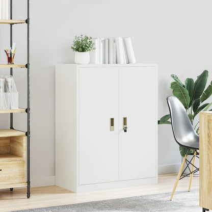 Armadio Bianco 80 x 40 x 105 cm Acciaio | homemem39