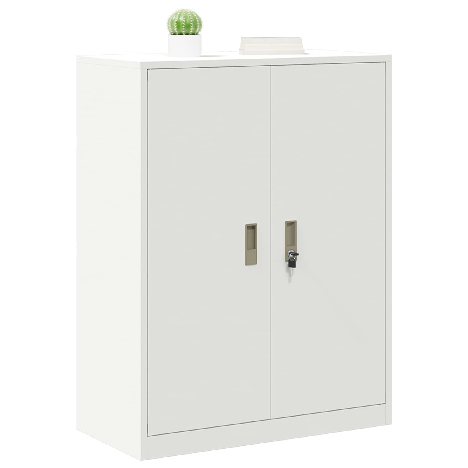 Armadio Bianco 80 x 40 x 105 cm Acciaio | homemem39