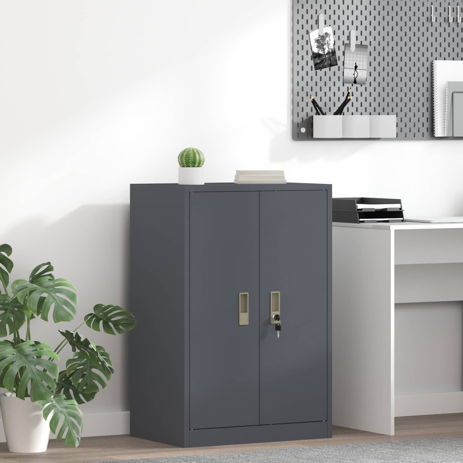 Armadio Antracite 60 x 40 x 90 cm Acciaio | homemem39