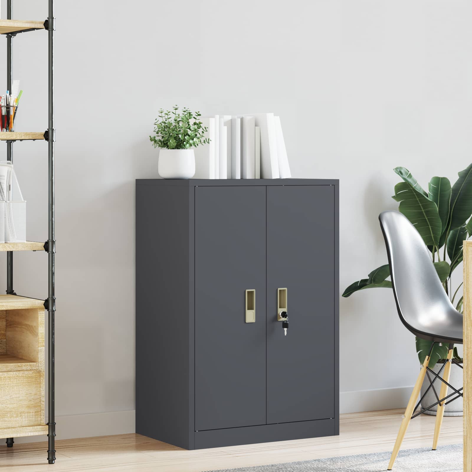 Armadio Antracite 60 x 40 x 90 cm Acciaio | homemem39