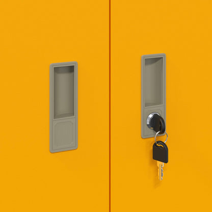 Armadio Giallo senape 60 x 40 x 90 cm Acciaio | homemem39