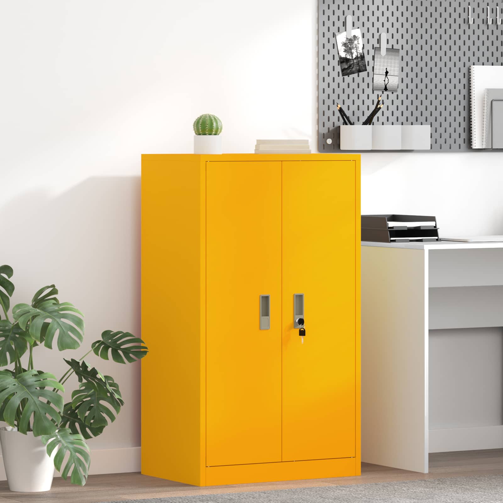 Armadio Giallo senape 60 x 40 x 105 cm Acciaio | homemem39