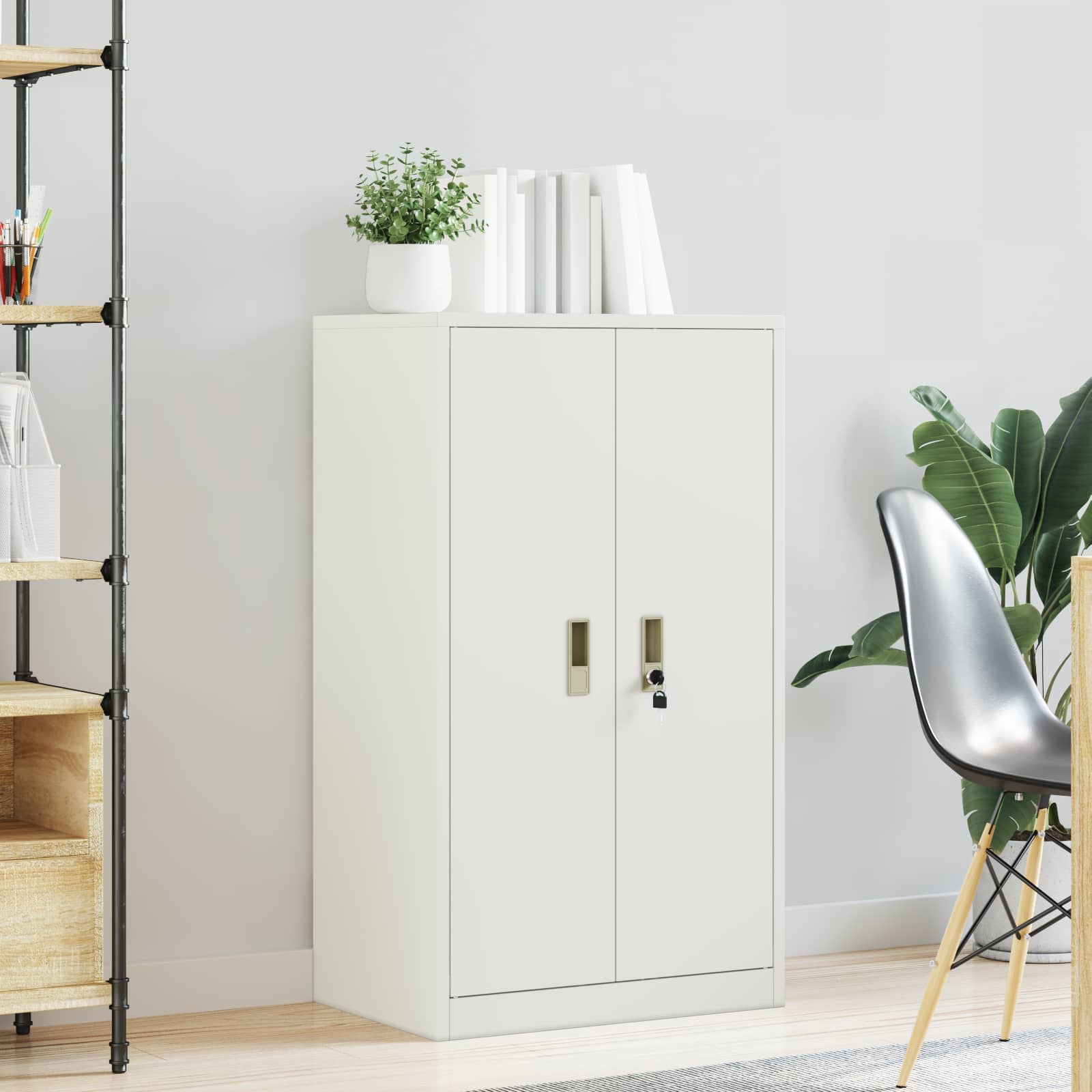 Armadio Bianco 60 x 40 x 105 cm Acciaio | homemem39