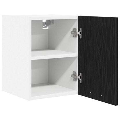 Armadio pensile con porta Rovere Nero e Bianco 30 x 31 x 40 cm | homemem39