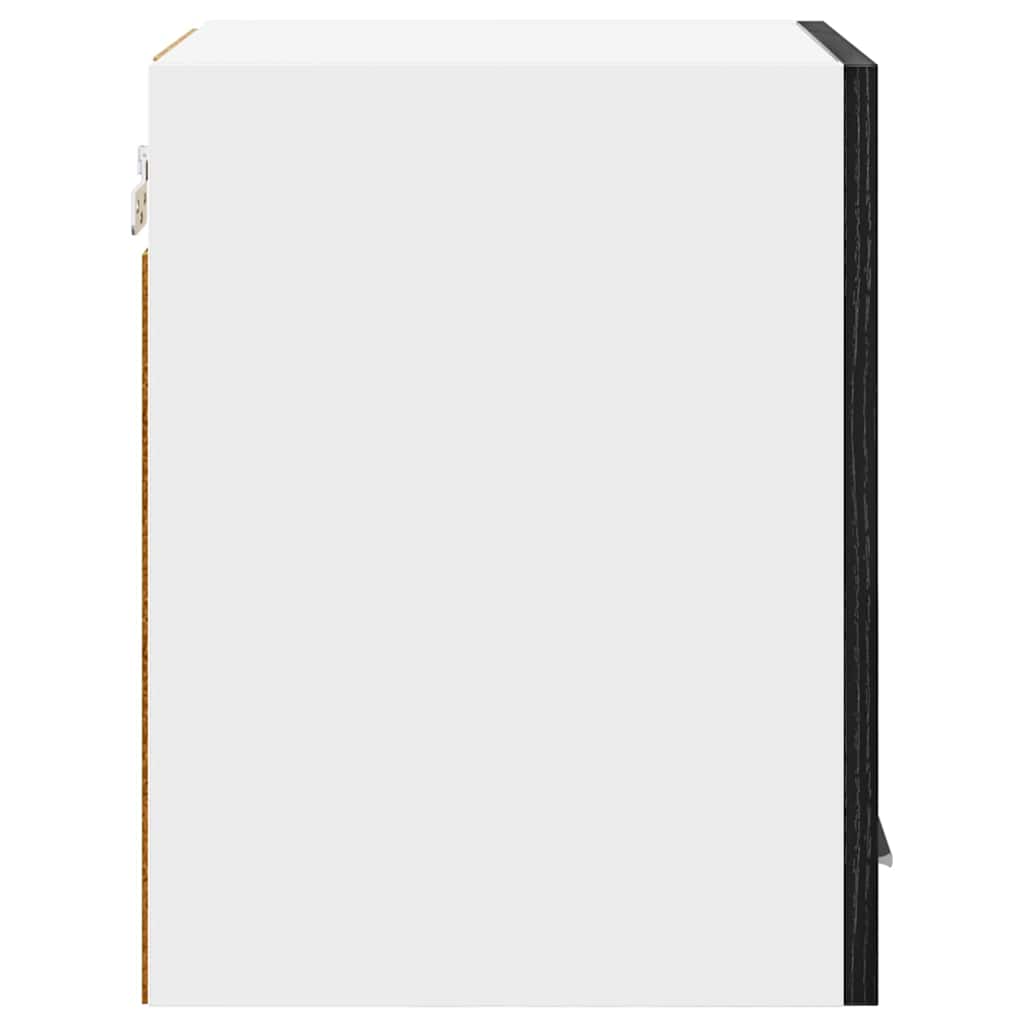 Armadio pensile con porta Rovere Nero e Bianco 30 x 31 x 40 cm | homemem39