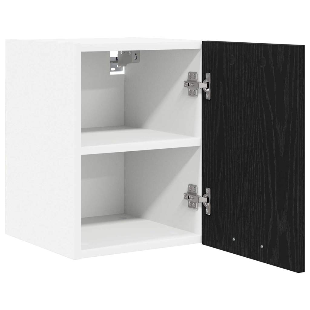 Armadio pensile 2 pcs Rovere Nero e Bianco 30 x 31 x 40 cm | homemem39