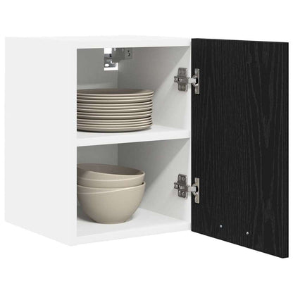 Armadio pensile 2 pcs Rovere Nero e Bianco 30 x 31 x 40 cm | homemem39