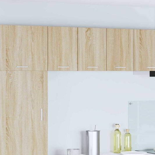Armadio pensile con porta Riga 2 pcs Quercia Sonoma e Bianca | homemem39
