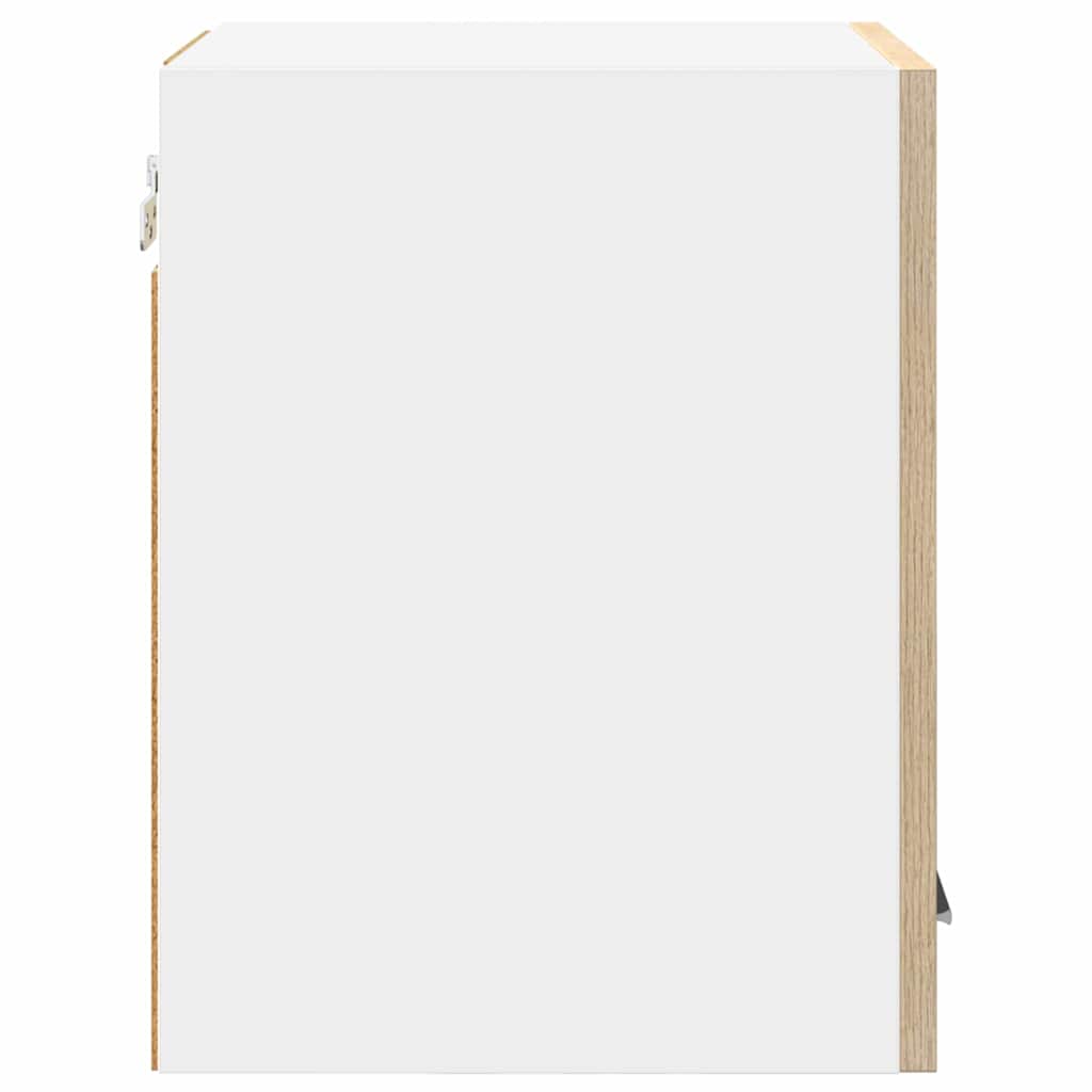 Armadio pensile con porta Riga 2 pcs Quercia Sonoma e Bianca | homemem39