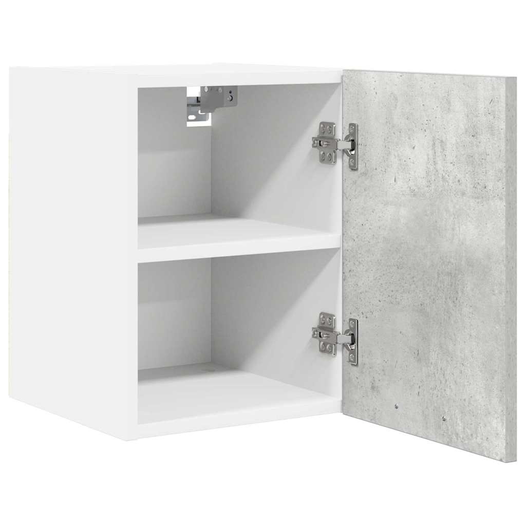 Armadio pensile 2 pz Grigio Cemento e Bianco