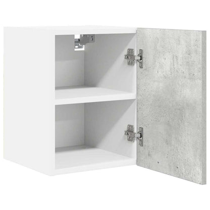 Armadio pensile 2 pz Grigio Cemento e Bianco