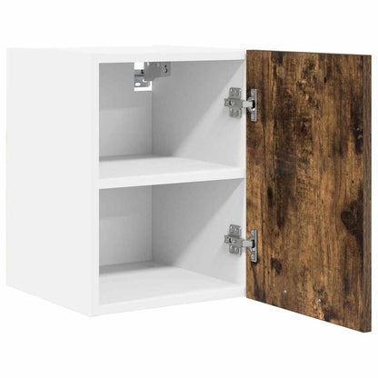 Armadio pensile con porta 2 pcs Rovere Affumicato e Bianco | homemem39
