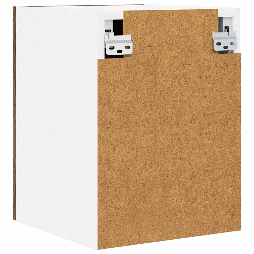 Armadio pensile con porta 2 pcs Rovere Affumicato e Bianco | homemem39