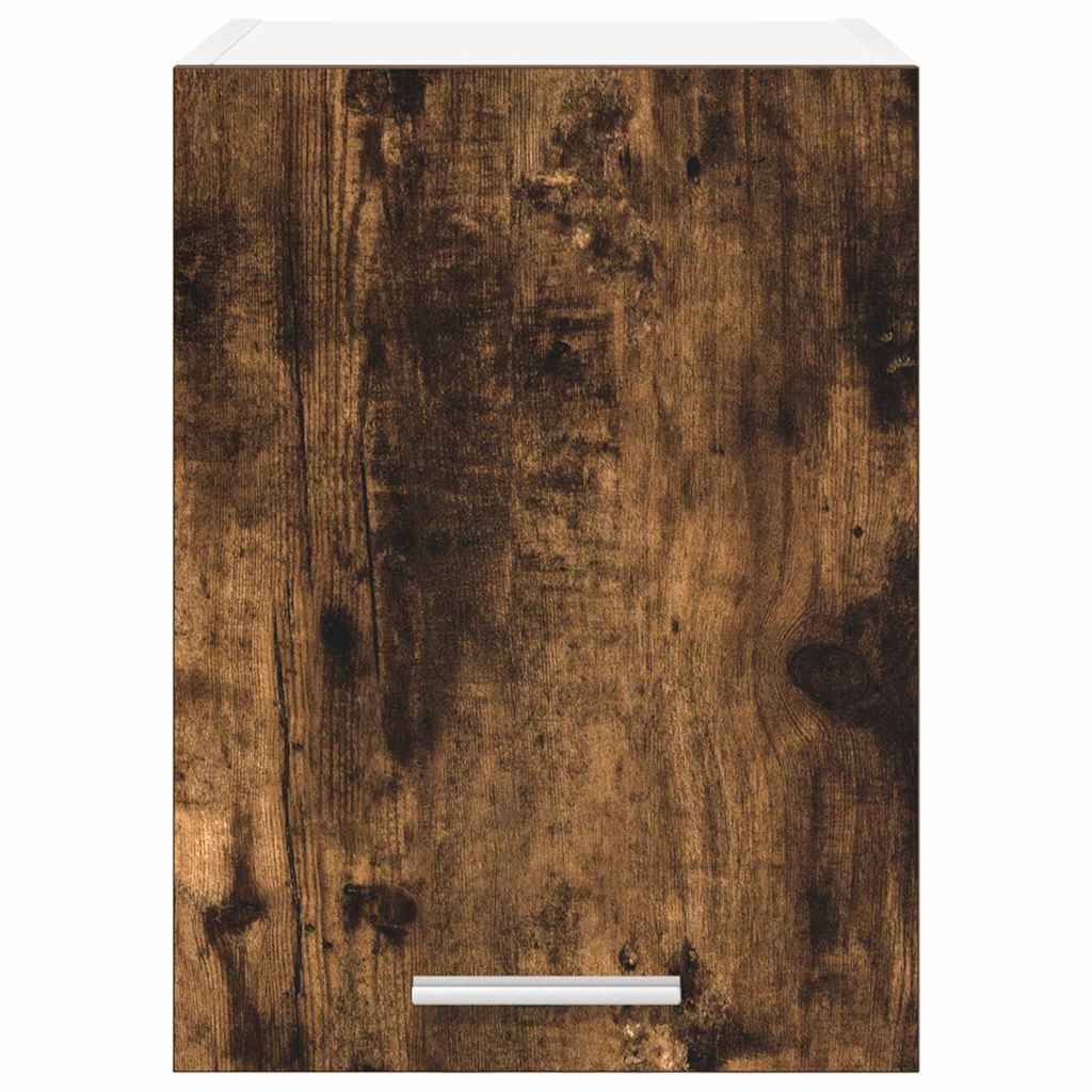 Armadio pensile con porta 2 pcs Rovere Affumicato e Bianco | homemem39