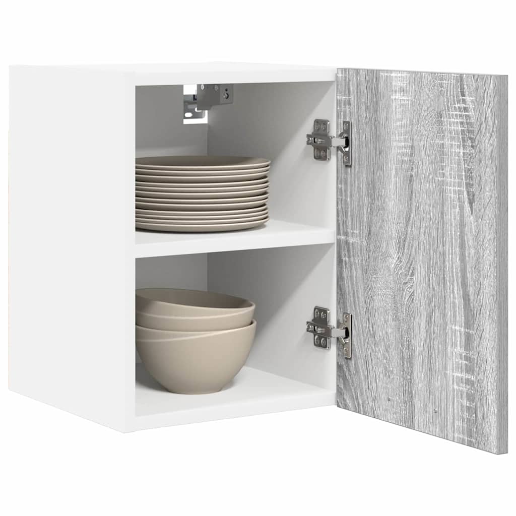Armadio pensile 2 pcs Grigio Sonoma e Bianco 30 x 31 x 40 cm | homemem39
