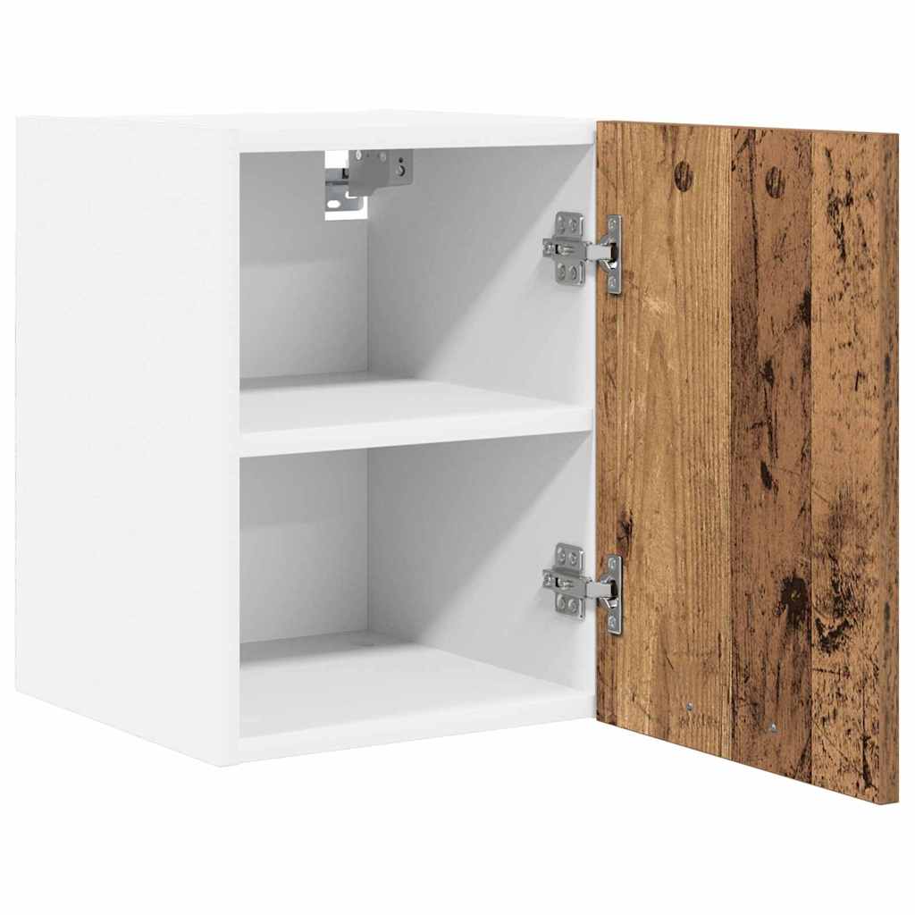 Armadio pensile con porta Legno Antico e Bianco 30 x 31 x 40 cm | homemem39