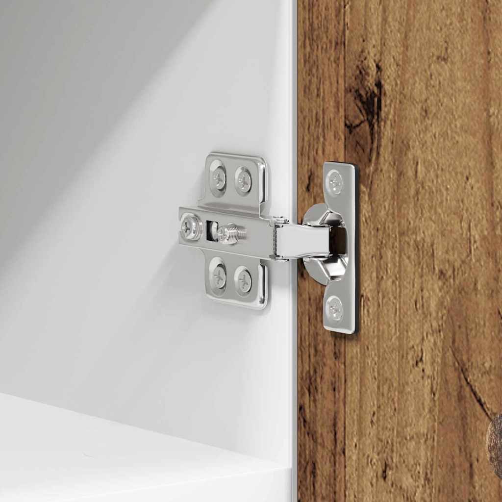 Armadio pensile 2 pcs Legno Antico e Bianco 30 x 31 x 40 cm | homemem39