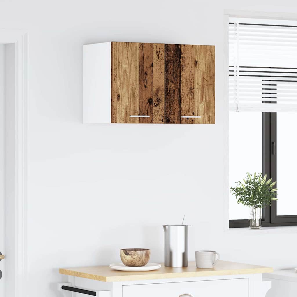 Armadio pensile 2 pcs Legno Antico e Bianco 30 x 31 x 40 cm | homemem39