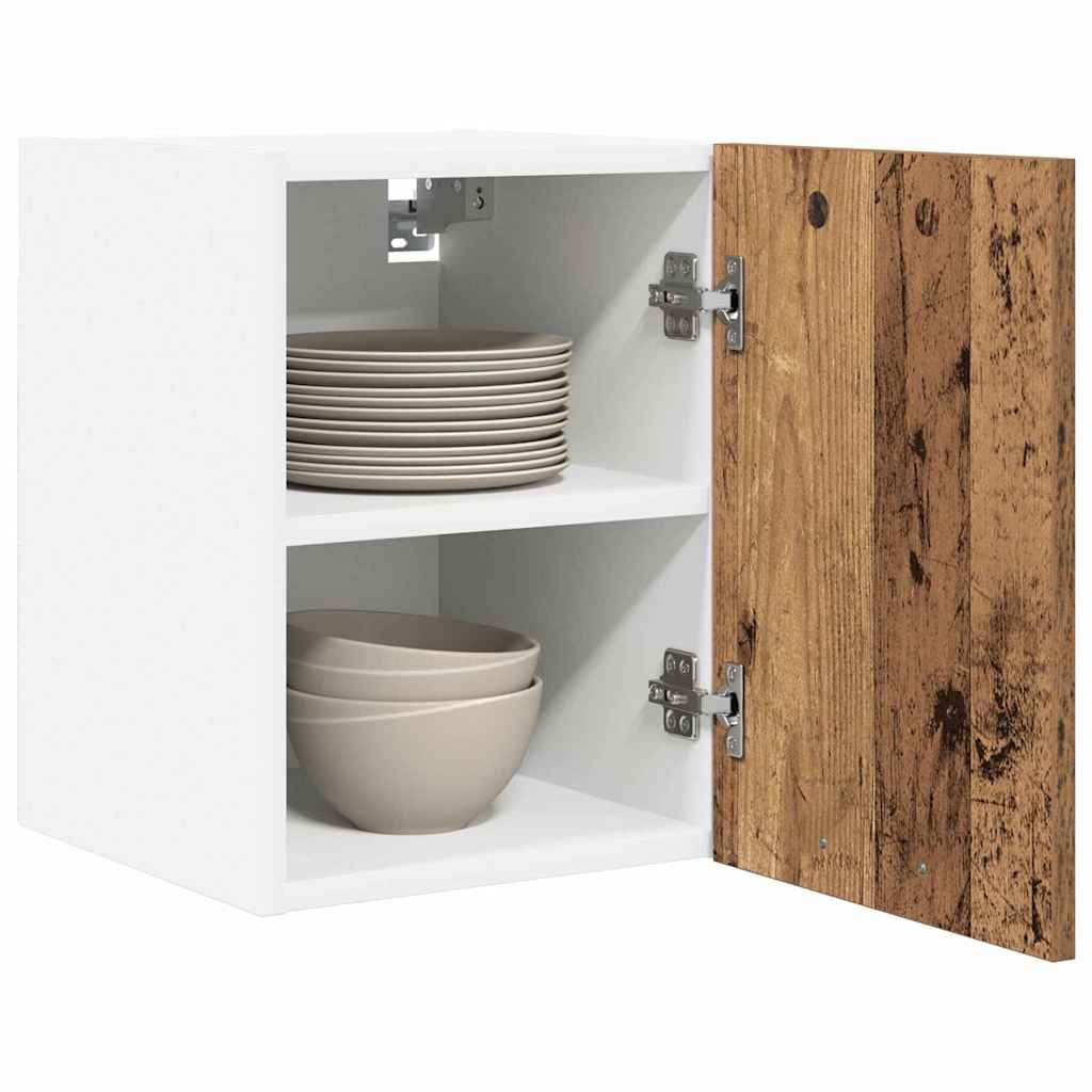 Armadio pensile 2 pcs Legno Antico e Bianco 30 x 31 x 40 cm | homemem39
