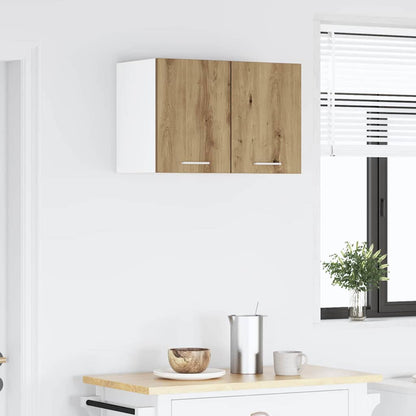 Armadio pensile 2 pcs Rovere Artigiano e Bianco 30 x 31 x 40 cm | homemem39