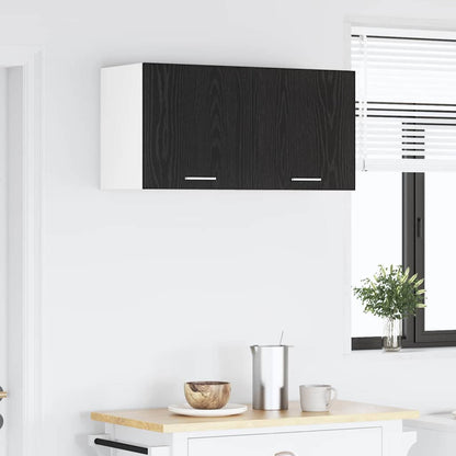 Armadio pensile 2 pcs Rovere Nero e Bianco 40 x 31 x 40 cm | homemem39