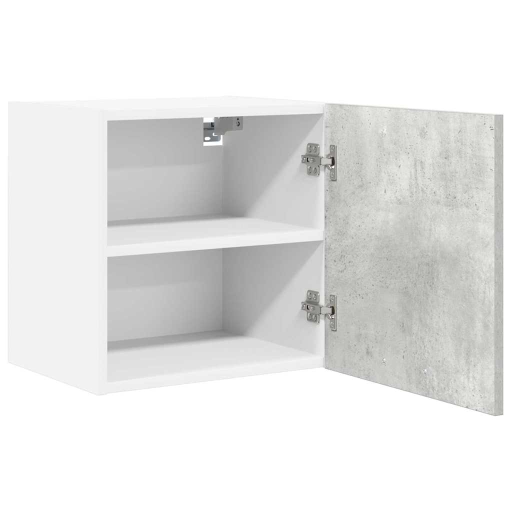 Armadio pensile 2 pz Grigio Cemento e Bianco