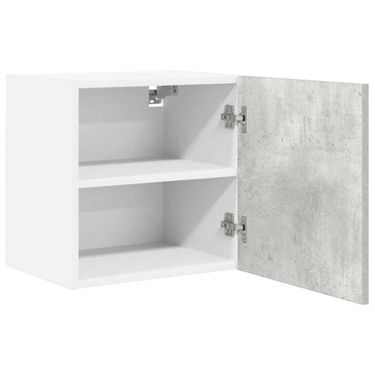 Armadio pensile 2 pz Grigio Cemento e Bianco