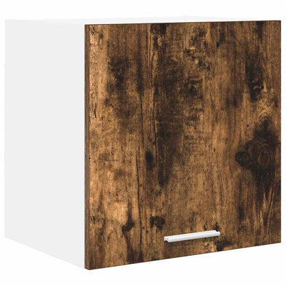 Armadio pensile con porta 2 pcs Rovere Affumicato e Bianco | homemem39