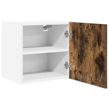 Armadio pensile con porta 2 pcs Rovere Affumicato e Bianco | homemem39