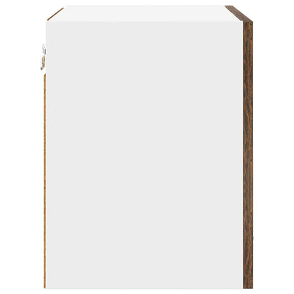 Armadio pensile con porta 2 pcs Rovere Affumicato e Bianco | homemem39
