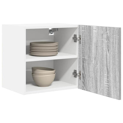 Armadio pensile Grigio Sonoma e Bianco 40 x 31 x 40 cm
