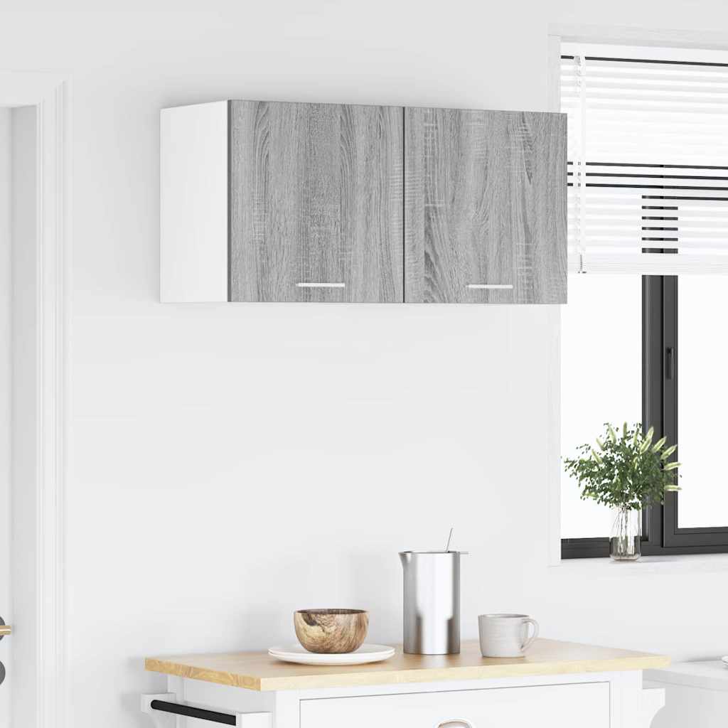 Armadio pensile 2 pcs Grigio Sonoma e Bianco 40 x 31 x 40 cm | homemem39