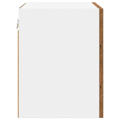 Armadio pensile Legno Antico e Bianco 40 x 31 x 40 cm