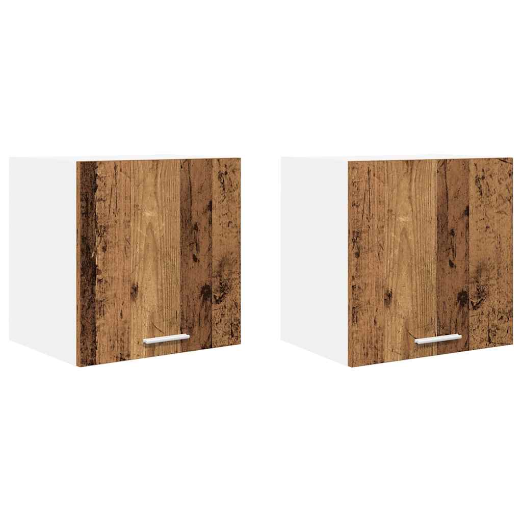 Armadio pensile 2 pcs Legno Antico e Bianco 40 x 31 x 40 cm | homemem39