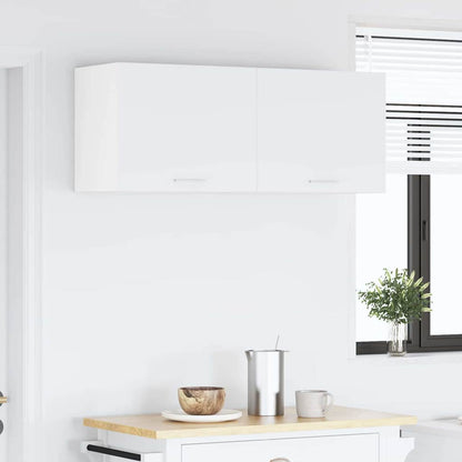 Armadio pensile 2 pz Bianco Legno ingegnerizzato