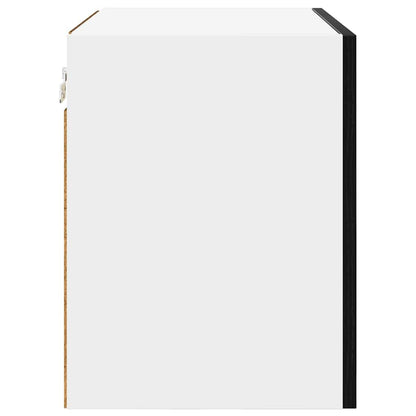 Armadio pensile 2 pcs Rovere Nero e Bianco 50 x 31 x 40 cm | homemem39