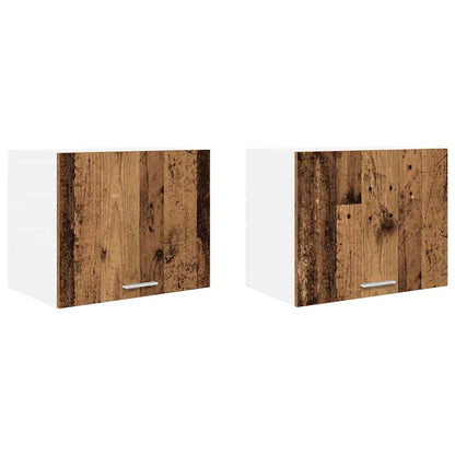 Armadio pensile 2 pcs Legno Antico e Bianco 50 x 31 x 40 cm | homemem39