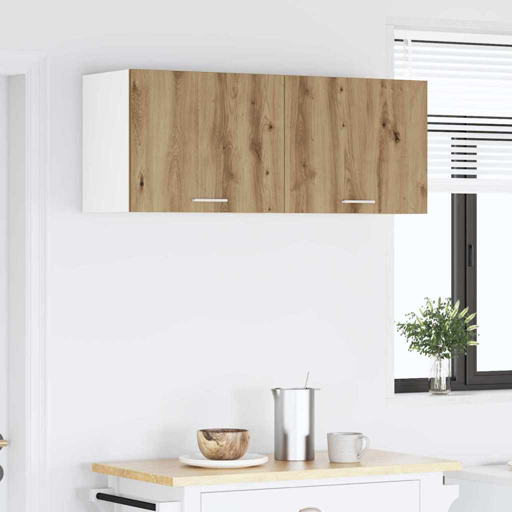 Armadio pensile 2 pcs Rovere Artigiano e Bianco 50 x 31 x 40 cm | homemem39