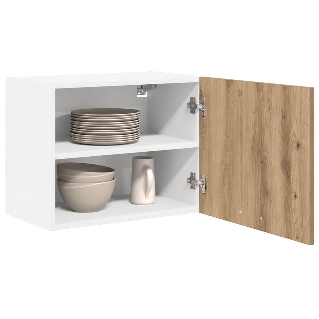 Armadio pensile 2 pcs Rovere Artigiano e Bianco 50 x 31 x 40 cm | homemem39