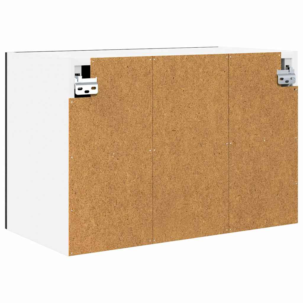 Armadio pensile 2 pcs Rovere Nero e Bianco 60 x 31 x 40 cm | homemem39