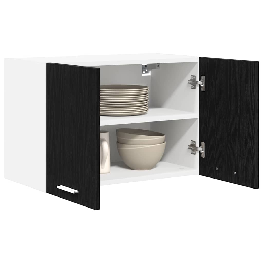 Armadio pensile 2 pcs Rovere Nero e Bianco 60 x 31 x 40 cm | homemem39